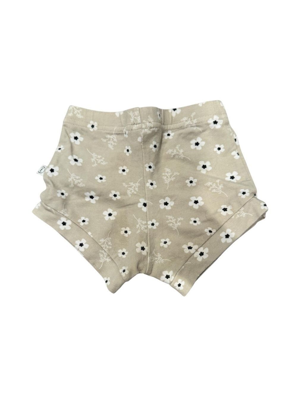 TINY BUTTON APPAREL Classic Beige Floral Kids Shorts - size 3/4